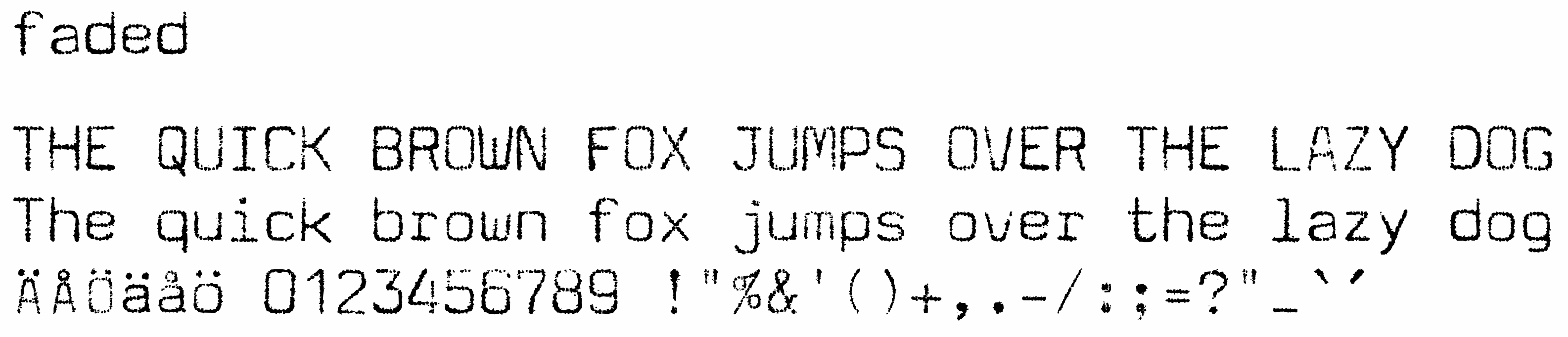faded font showcase